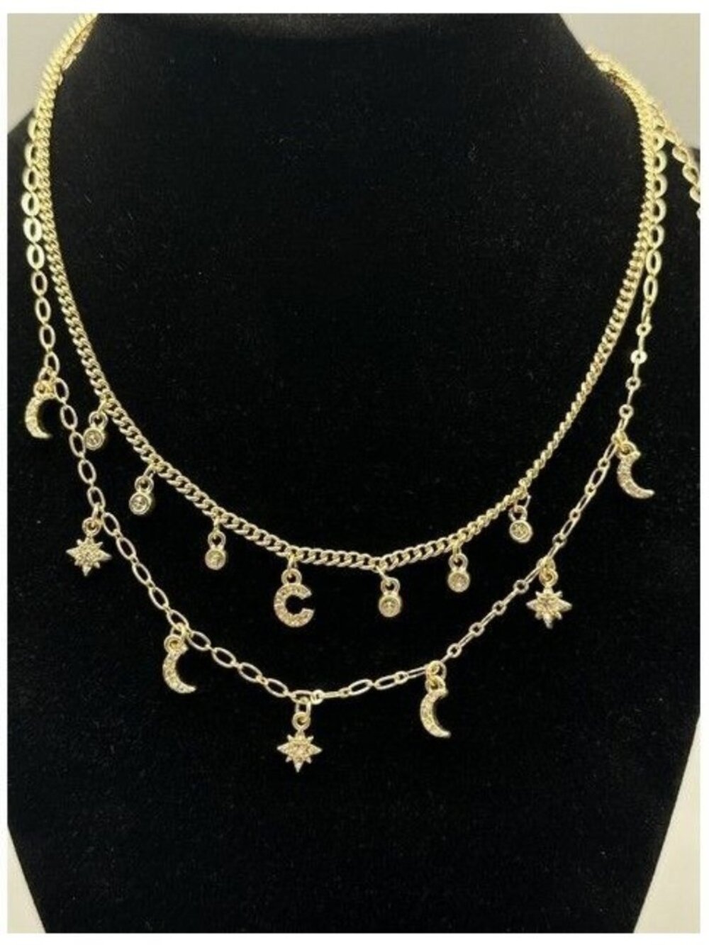 White House Black Market initial C Convertible Celestial Charms Necklace NWT